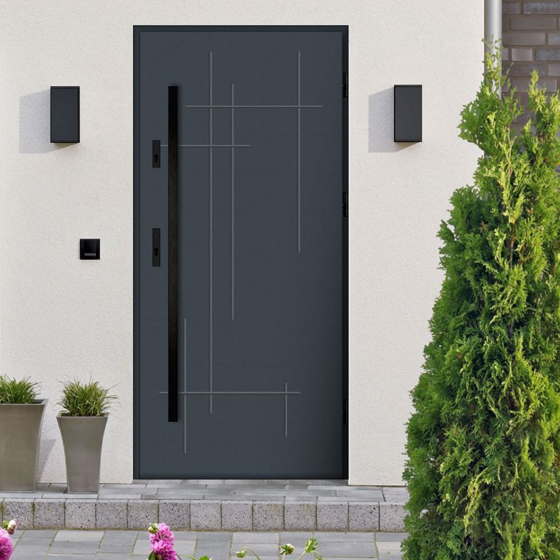 Входная дверь SIENA D5800 Black edition уличная теплая входная серая графит антрацит термо алюминиевая