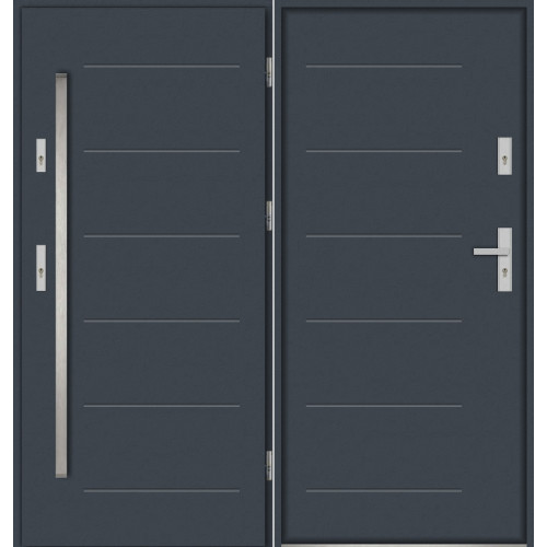 Дверь входная металлческая LIMA D6000A серый графитово серый