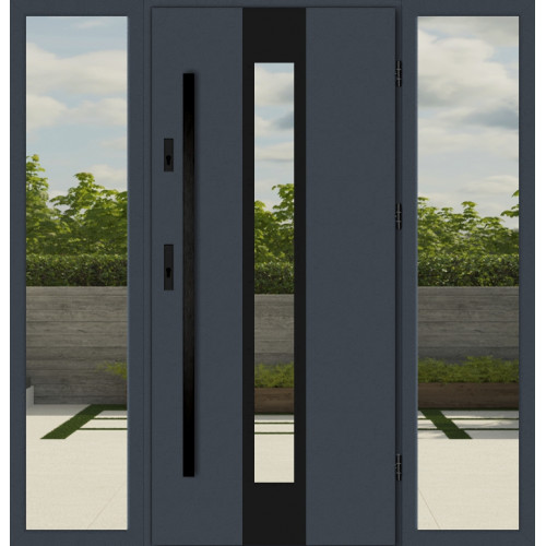 Дверь с боковыми окнами PORTO TSS1037B
