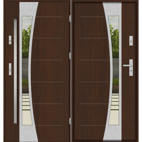 Дверь входная со стеклом модерн стиль современный хайтек MODENA D4143