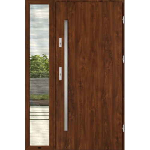 Дверь входная с боковой фрамугой PORTO TS1036 алюминиевые теплые стальные коттедж