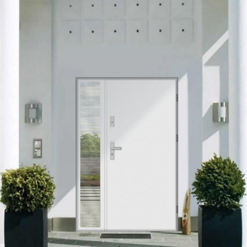 Дверь входная с боковой фрамугой PORTO TS 1000KI  алюминиевая входная группа