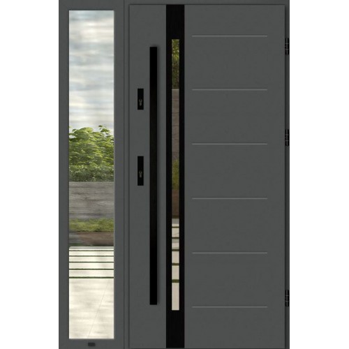 Дверь входная с боковым окном Regina TS5461 Black Edition