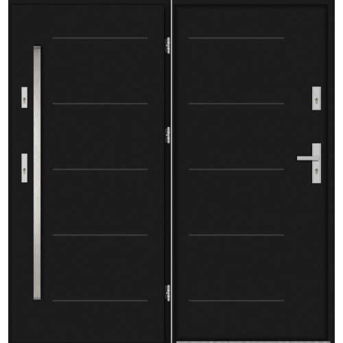 Входная дверь с терморазрывом алюминиевая MODERN DOORS черная