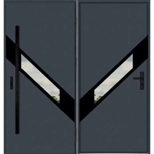 Входная дверь со стеклом FUTURA T9764